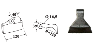 Молоток FP004F16 для мульчера 