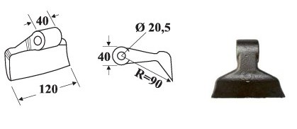 Молоток FP008F20 для мульчера 