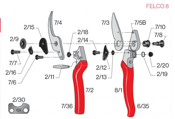Лезвие FELCO 8 (7/3)